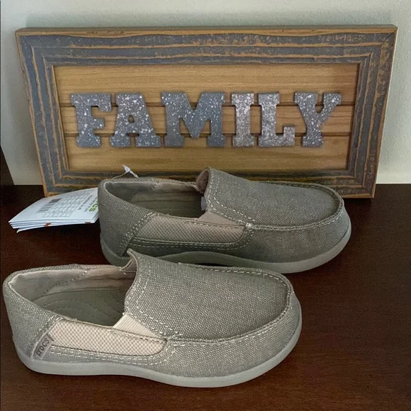 CROCS Shoes Crocs Kids Santa Cruz Khaki Brown Dress Shoes